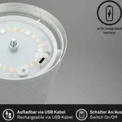 Briloner LED-bordlampe 7507015 krom matt RGBW IP44 berøringsdimmer Online