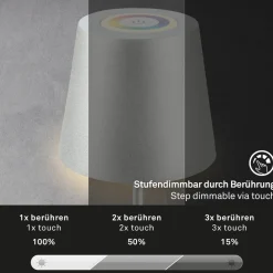 Briloner LED-bordlampe 7507015 krom matt RGBW IP44 berøringsdimmer Online