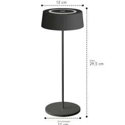 Eco-Light LED-bordlampe Cocktail, batteri dimbar, svart Best