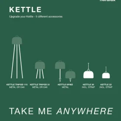 Nordlux LED-bordlampe Kettle Tripod metall, skjerm 22 cm Outlet