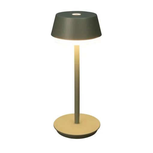 Konstsmide LED-bordlampe Lyon, grønn/grå, IP54, dimmer, CCT, RGB New