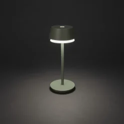 Konstsmide LED-bordlampe Lyon, grønn/grå, IP54, dimmer, CCT, RGB New