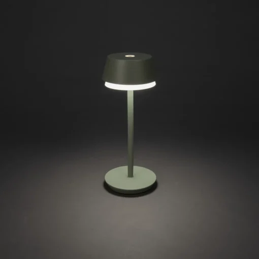 Konstsmide LED-bordlampe Lyon, grønn/grå, IP54, dimmer, CCT, RGB New