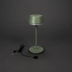 Konstsmide LED-bordlampe Lyon, grønn/grå, IP54, dimmer, CCT, RGB New