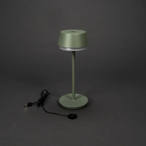 Konstsmide LED-bordlampe Lyon, grønn/grå, IP54, dimmer, CCT, RGB New
