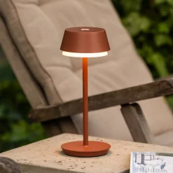 Konstsmide LED-bordlampe Lyon, terrakotta, IP54, dimmer, CCT, RGB Clearance