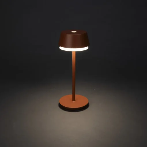Konstsmide LED-bordlampe Lyon, terrakotta, IP54, dimmer, CCT, RGB Clearance