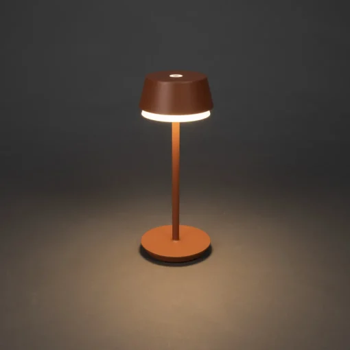 Konstsmide LED-bordlampe Lyon, terrakotta, IP54, dimmer, CCT, RGB Clearance