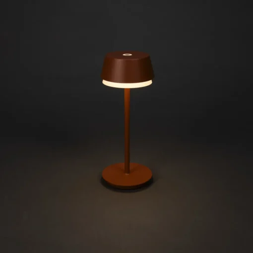 Konstsmide LED-bordlampe Lyon, terrakotta, IP54, dimmer, CCT, RGB Clearance