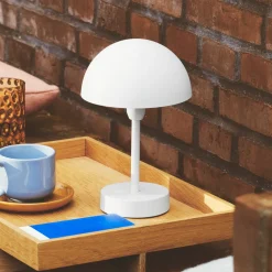 Nordlux LED-bordlampe med batteri Ellen To-Go, hvit, aluminium Best