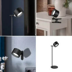 Globo LED-bordlampe med batteri Jorje CCT 4 i 1 svart New