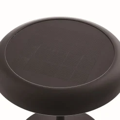 Nordlux LED-bordlampe med solcellepanel og batteri Elmer, svart, metall, IP44| Solcellelamper