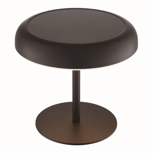 Nordlux LED-bordlampe med solcellepanel og batteri Elmer, svart, metall, IP44| Solcellelamper