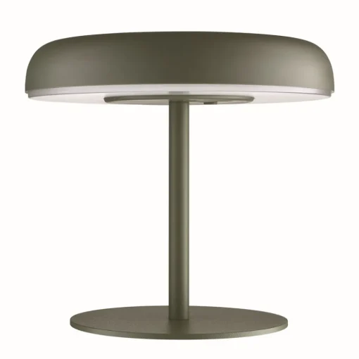 Nordlux LED-bordlampe med solcellepanel og batteri Elmer, grønn, metall, IP44