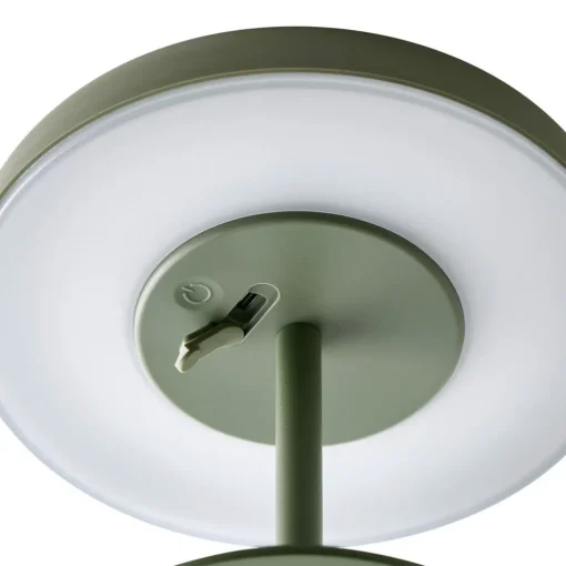 Nordlux LED-bordlampe med solcellepanel og batteri Elmer, grønn, metall, IP44