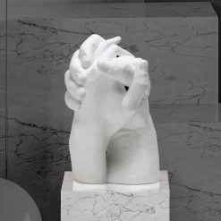 SELETTI LED-bordlampe With Me av porselen, hvit Clearance