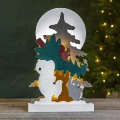 STAR TRADING LED-dekobelysning Forest Friends is- og vaskebjørn| Julebelysning|Dekorasjonsbelysning