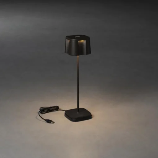 Konstsmide LED-dekobelysning Nice USB-ladetilkobling, svart| Dekorasjonsbelysning|Terrassebelysning
