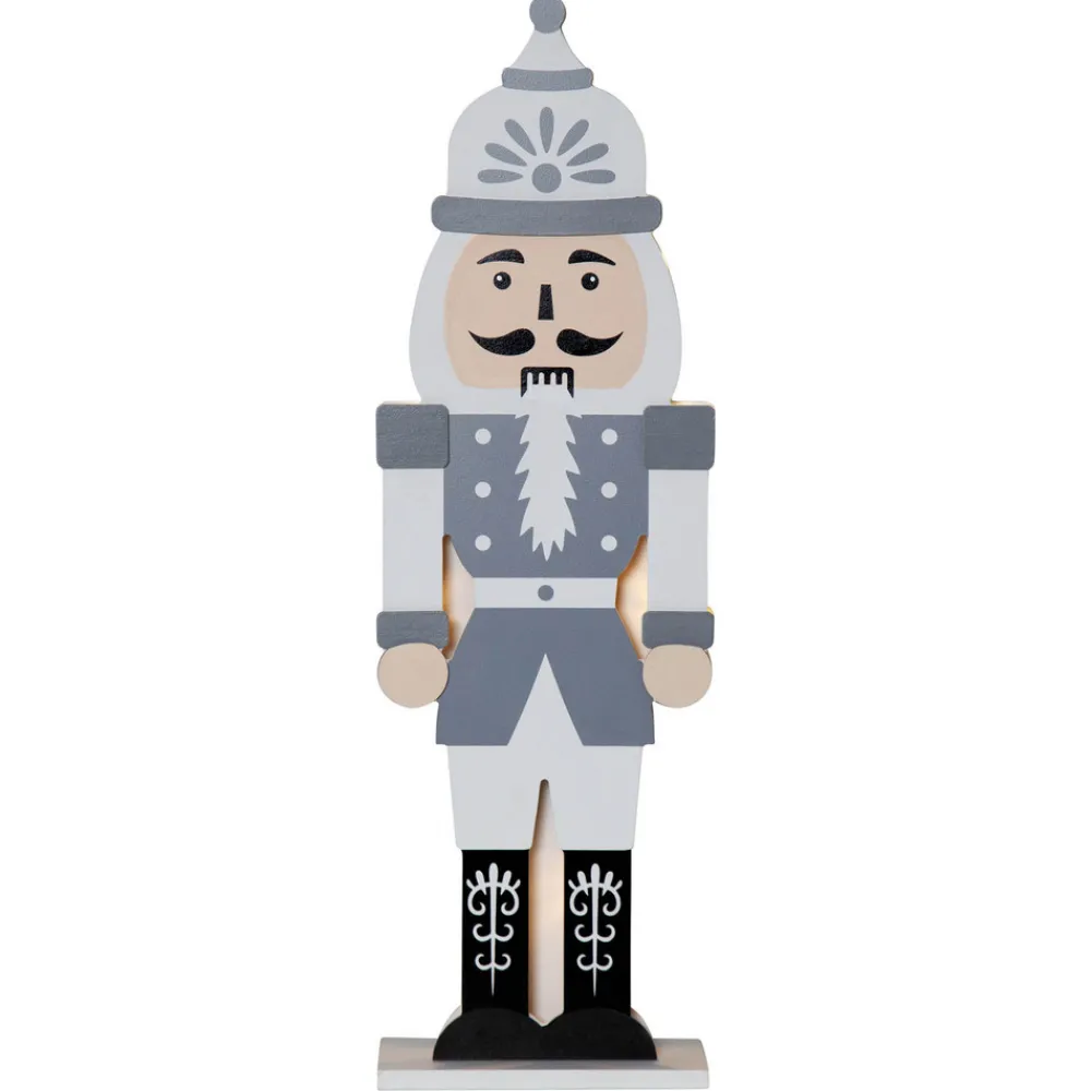 STAR TRADING LED-dekobelysning nøtteknekker grå