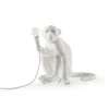 SELETTI LED-dekobordlampe Monkey Lamp, hvit, sitter Outlet