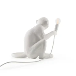 SELETTI LED-dekobordlampe Monkey Lamp, hvit, sitter Outlet