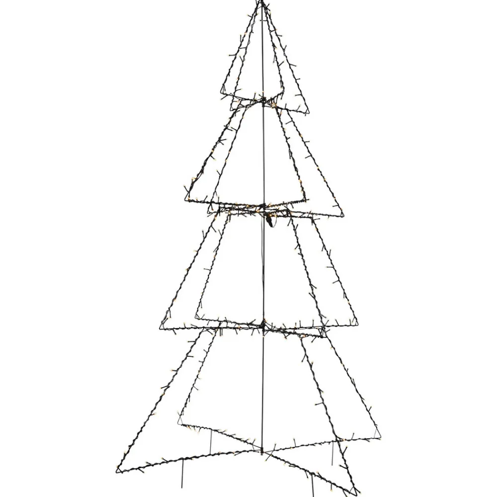 STAR TRADING LED-dekorasjon til utendørs bruk Light Tree Foldy, høyde 170 cm New