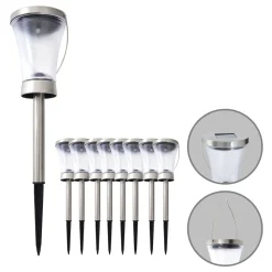 Näve LED-deko-solcellelampe 5146408 jordspyd 8-er-sett New