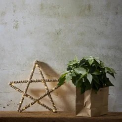 STAR TRADING LED-dekostjerne Jutta, innviklet med jutetau Hot