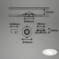 Briloner LED-downlight 7597 3stk IP65 4 000 K hvit Best