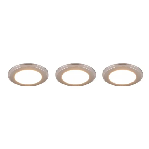 Trio Lighting LED-downlight Argus RGBW fjernkontroll 3er krom| Downlights