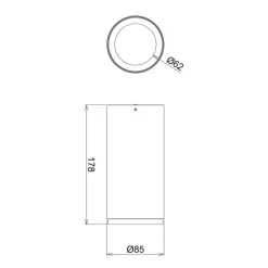 Deko-Light LED-downlight for utenpåliggende montering Lucea 15 W hvit Hot
