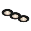 Briloner LED-downlight Kulana svart, sett med 3, IP65 Outlet
