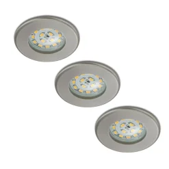 Briloner LED-downlight Nikas IP44, nikkel, 3er sett Sale