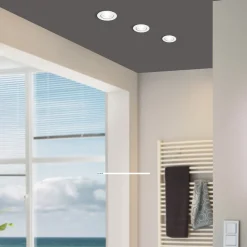 EGLO LED-downlight Saliceto rund fleksibel 4 000K hvit Sale