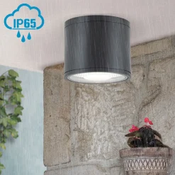 ORION LED-downlight Sputnik IP65 Ø 14,5 cm svart Hot