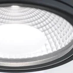 ORION LED-downlight Sputnik IP65 Ø 14,5 cm svart Hot