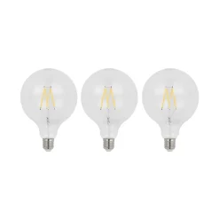Arcchio LED-filament E27 8W 2 700 K G125 globe klar 3 stk Outlet