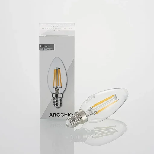 Arcchio LED-filamentpære E14 4W 827 3-trinns dimmer 2 stk| E14 Pærer|Dimbar Led-Pære