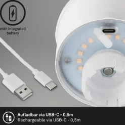 Briloner LED-flaskelampe batteri IP44 med dimmer, gull| Kommersiell Utebelysning|Led-Utendørs