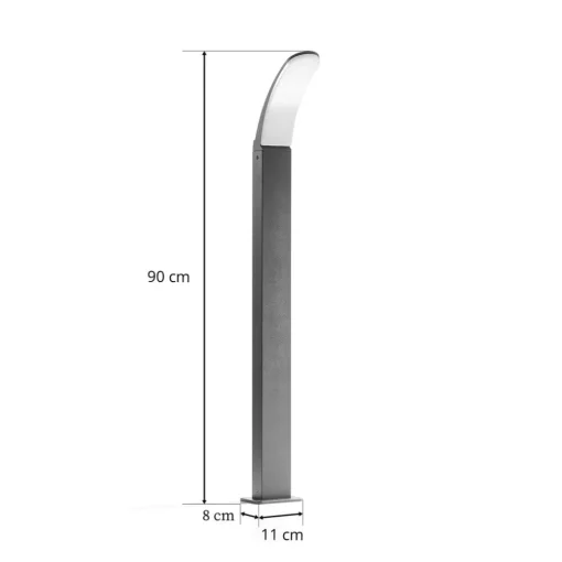 EGLO LED-gatelampe Fiumicino i buet form| Gatebelysning, Pullert Belysning