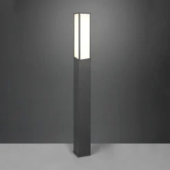 Trio Lighting LED-gatelampe Fuerte, antrasitt, aluminium, IP54| Kommersiell Utebelysning|Gatebelysning, Pullert Belysning