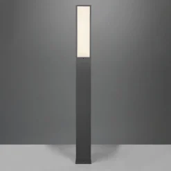 Trio Lighting LED-gatelampe Fuerte, antrasitt, aluminium, IP54| Kommersiell Utebelysning|Gatebelysning, Pullert Belysning