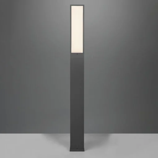 Trio Lighting LED-gatelampe Fuerte, antrasitt, aluminium, IP54| Kommersiell Utebelysning|Gatebelysning, Pullert Belysning