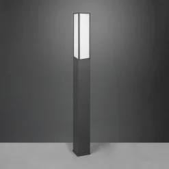 Trio Lighting LED-gatelampe Fuerte, antrasitt, aluminium, IP54| Kommersiell Utebelysning|Gatebelysning, Pullert Belysning