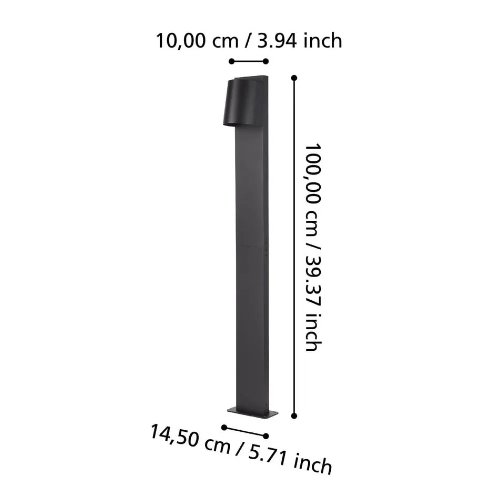 EGLO LED-gatelampe Stagnone i svart| Gatebelysning, Pullert Belysning