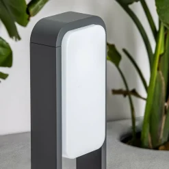 FARO BARCELONA LED-gatelampe Sticker, mørkegrå, aluminium, høyde 72 cm| Gatebelysning, Pullert Belysning