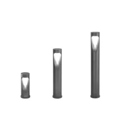 Fabas Luce LED-gatelampe Teo, 60 cm høy, svart, metall, IP65| Gatebelysning, Pullert Belysning