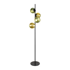 Eco-Light LED-gulvlampe Altaïr gull/grønn høyde 160 cm 4 lyskilder glass| Gulvlamper