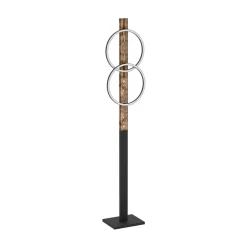 EGLO LED-gulvlampe Boyal, brun, høyde 150 cm, tre, 2 lyskilder.| Gulvlamper