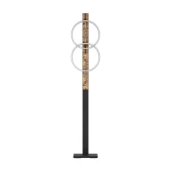 EGLO LED-gulvlampe Boyal, brun, høyde 150 cm, tre, 2 lyskilder.| Gulvlamper